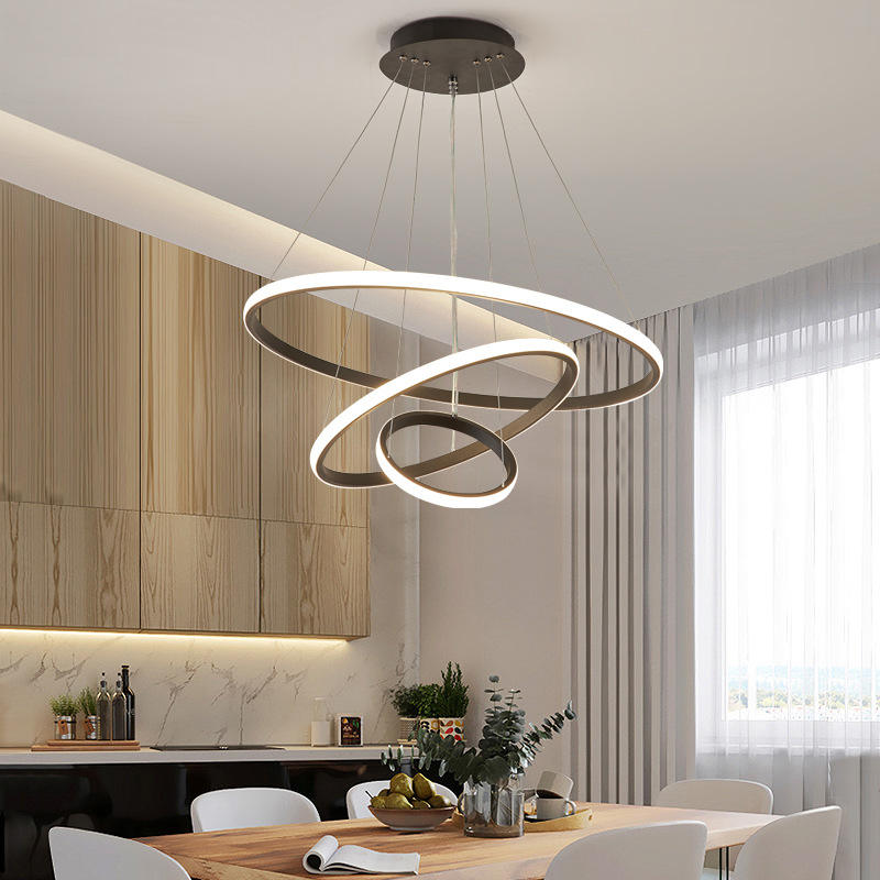 Oréliane | Plafonnier LED Moderne – 3 Anneaux Réglables et Design Élégant