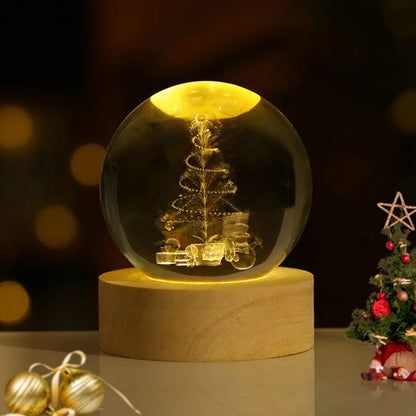 Astrophere - Lampe Décorative Sphérique Avec Socle Sapin De Noël