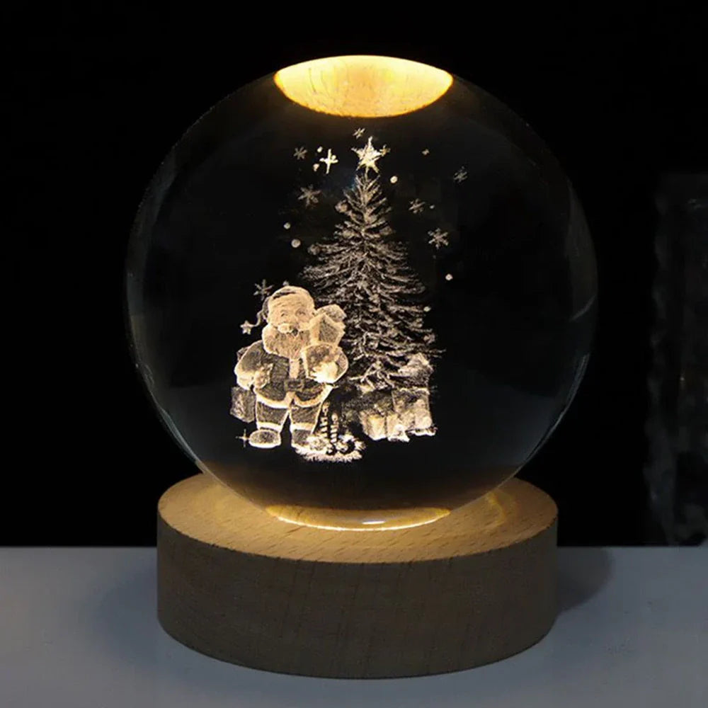 Astrophere - Lampe Décorative Sphérique Avec Socle Père Noël