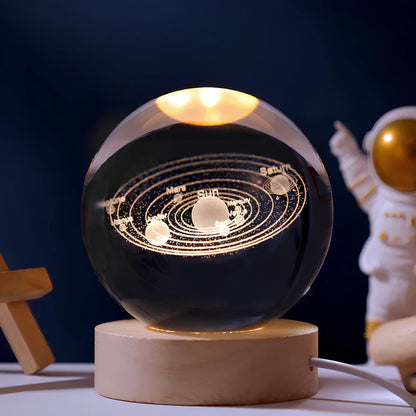 Astrophere - Lampe Décorative Sphérique Avec Socle Système Solaire