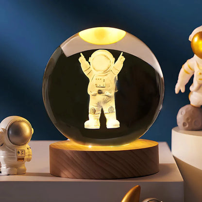 Astrophere - Lampe Décorative Sphérique Avec Socle Astronaute
