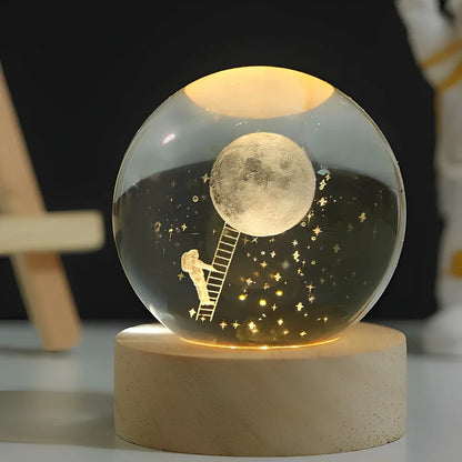 Astrophere - Lampe Décorative Sphérique Avec Socle Échelle Vers Le Ciel