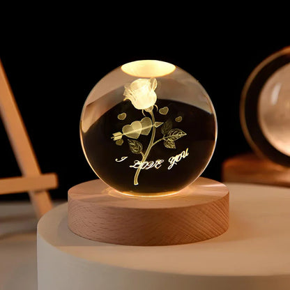 Astrophere - Lampe Décorative Sphérique Avec Socle Mot D'amour