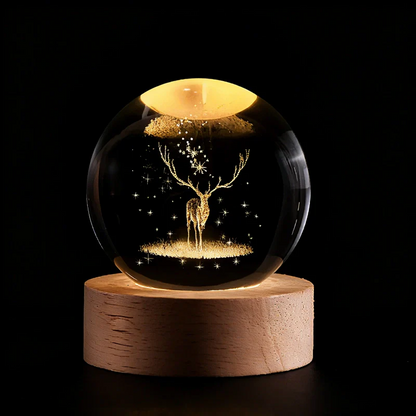 Astrophere - Lampe Décorative Sphérique Avec Socle Renne