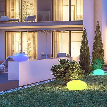 RockSphere | Éclairage de Jardin en Pierre – Ambiance Nocturne Chaleureuse
