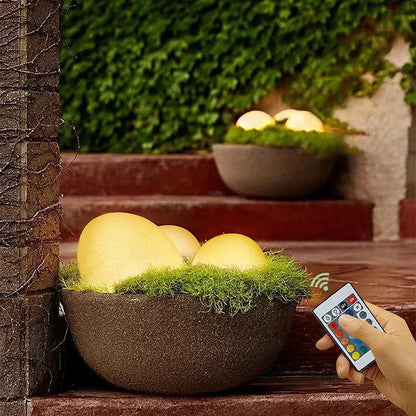 RockSphere | Éclairage de Jardin en Pierre – Ambiance Nocturne Chaleureuse