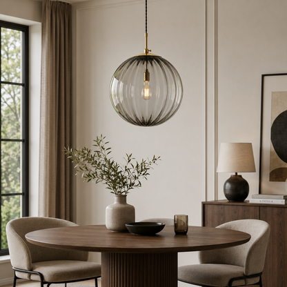 Cristalis | Plafonnier Moderne – Éclairage LED Uniforme & Élégant Gris fumé