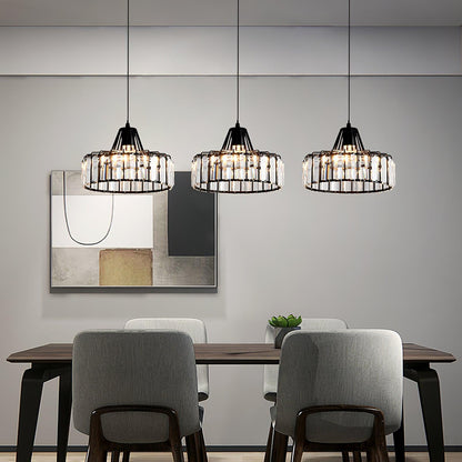 Orfina | Lampe Suspendue – Diffusion brillante abat jour cristal