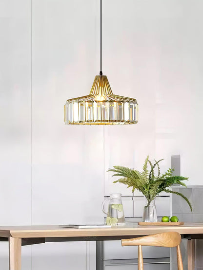 Orfina | Lampe Suspendue – Diffusion brillante abat jour cristal