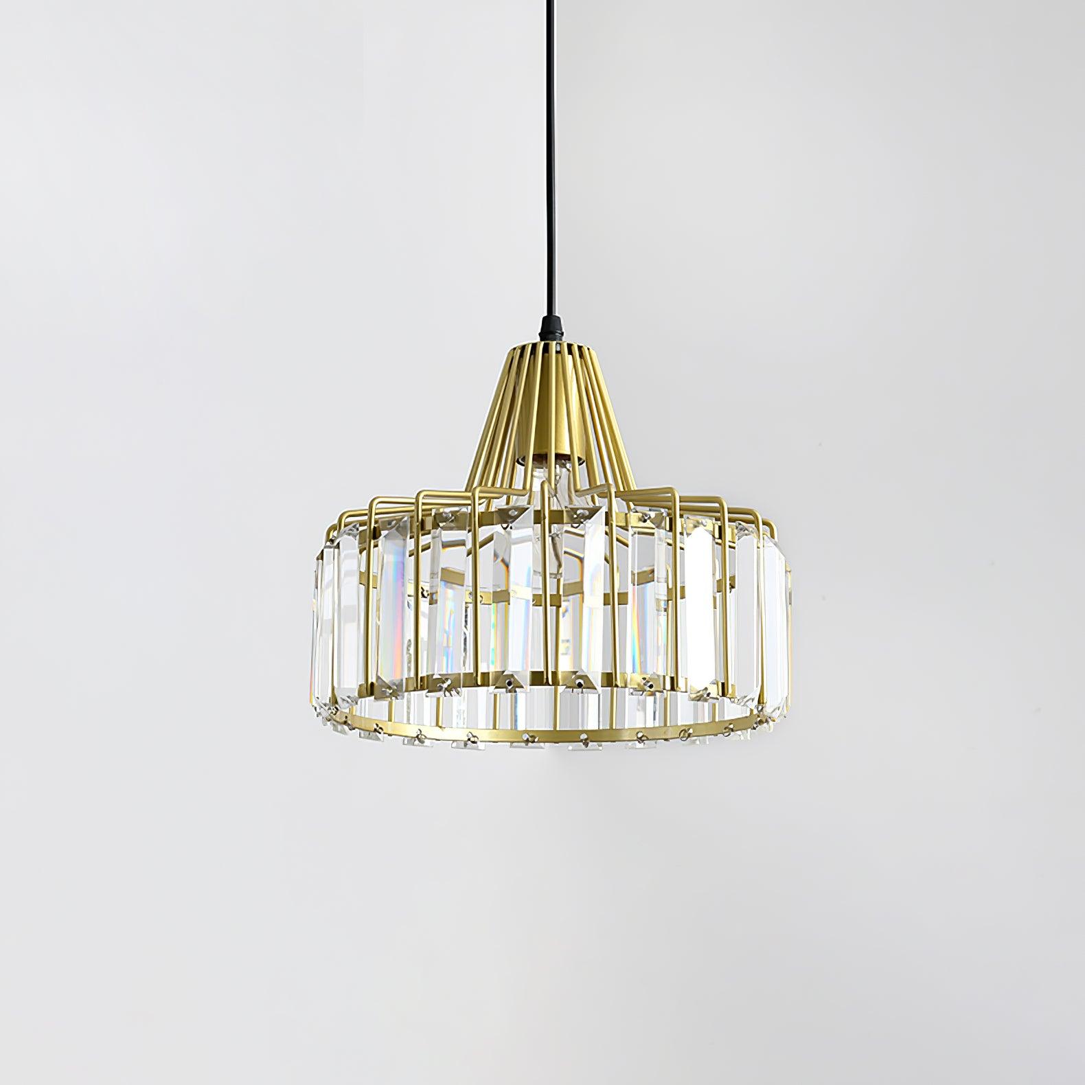 Orfina | Lampe Suspendue – Diffusion brillante abat jour cristal