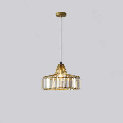 Orfina | Lampe Suspendue – Diffusion brillante abat jour cristal