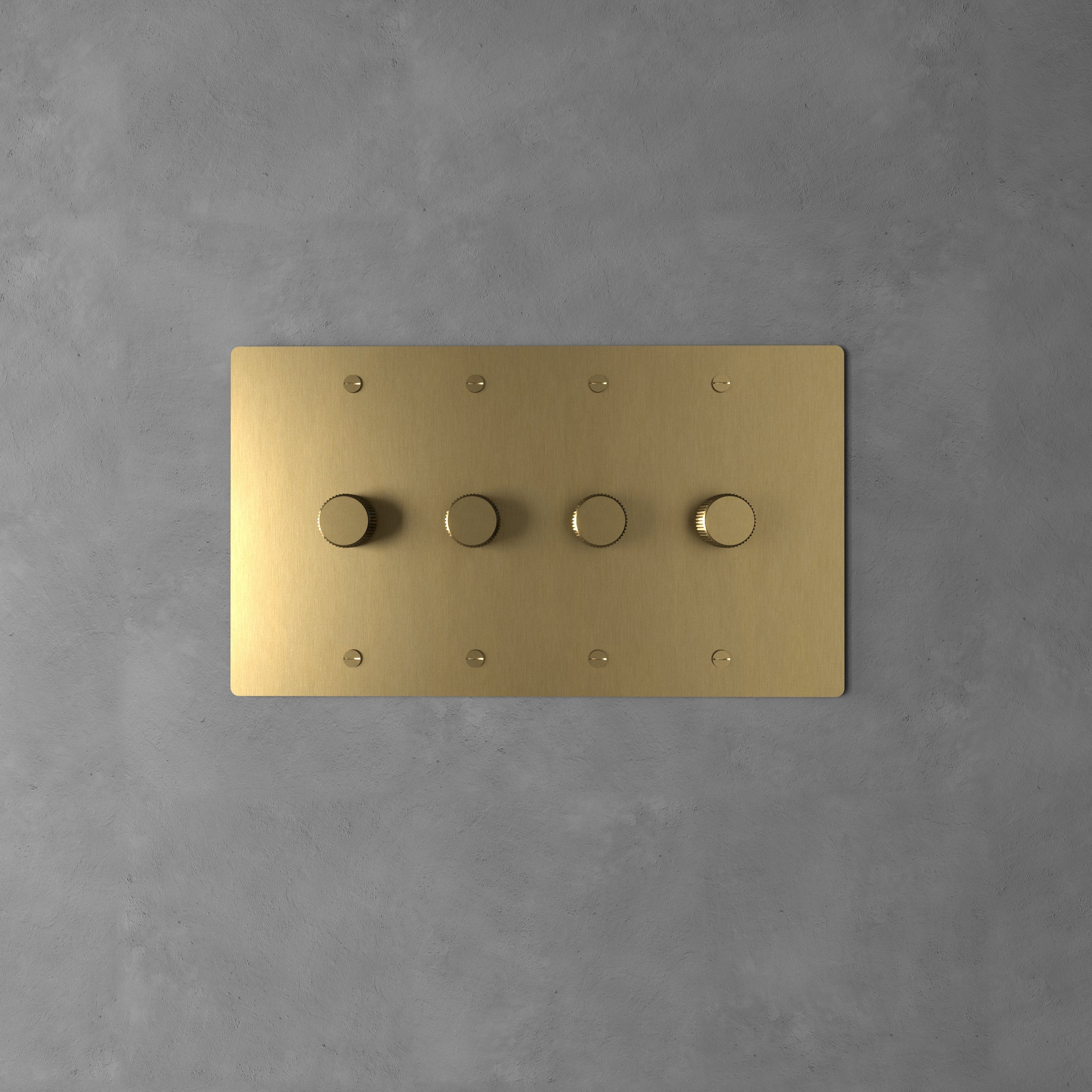 Dervan - Variateur De Lumière Mural Laiton 4 Touches Va-Et-Vient