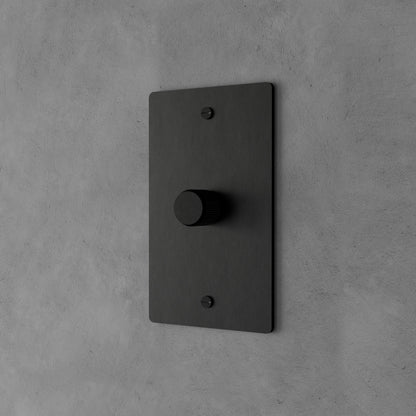 Dervan - Variateur De Lumière Mural Noir 1 Touche Va-Et-Vient