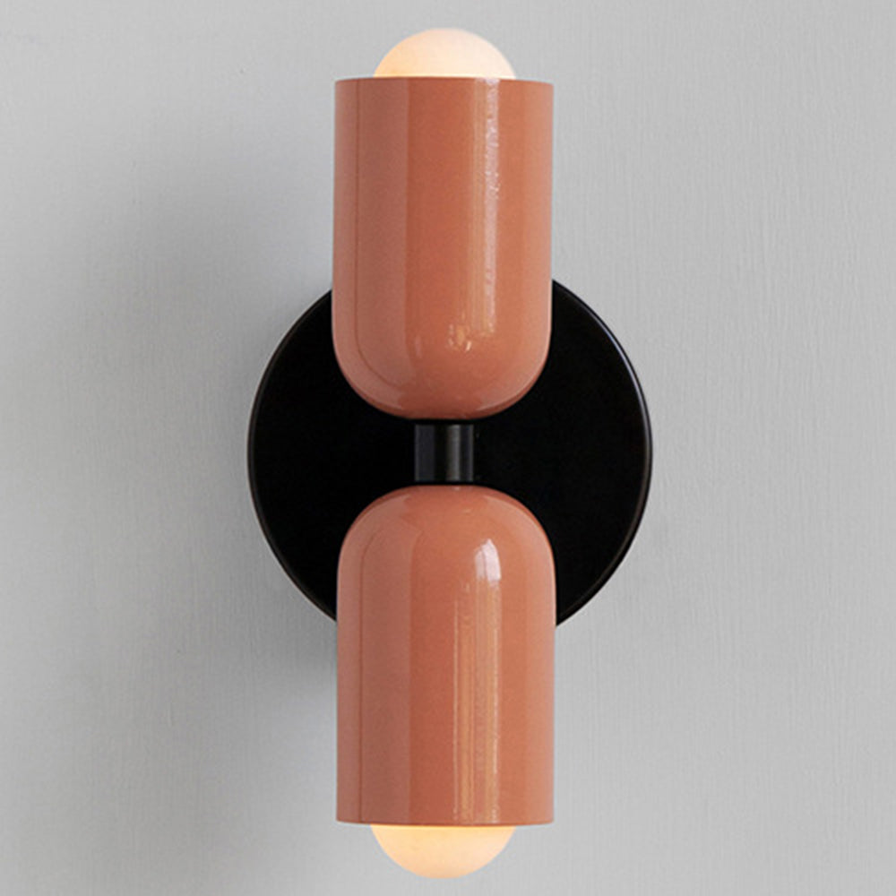 Duoval - Applique Murale Double Point Lumineux Rose