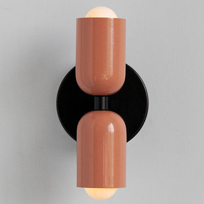 Duoval - Applique Murale Double Point Lumineux Rose