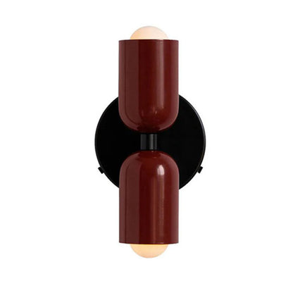 Duoval - Applique Murale Double Point Lumineux Rouge