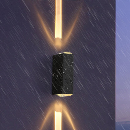 Extralux - Applique Murale LED Rectangulaire Extérieure Lumière Neutre (4000k) Grand - Un Faisceau Principal Haut Et Bas - 10W Non Réglable