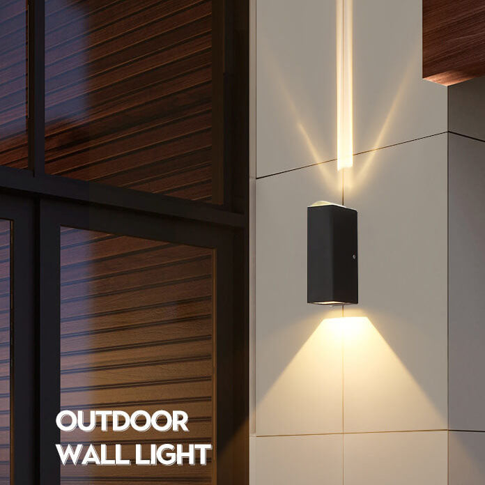 Extralux - Applique Murale LED Rectangulaire Extérieure Lumière Blanche (5000k) Grand - Un Faisceau Focalisé + Un Faisceau Diffus - 10W Réglable