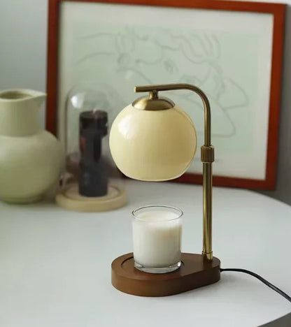 Fondea - Lampe Chauffe-Bougie Élégante Beige
