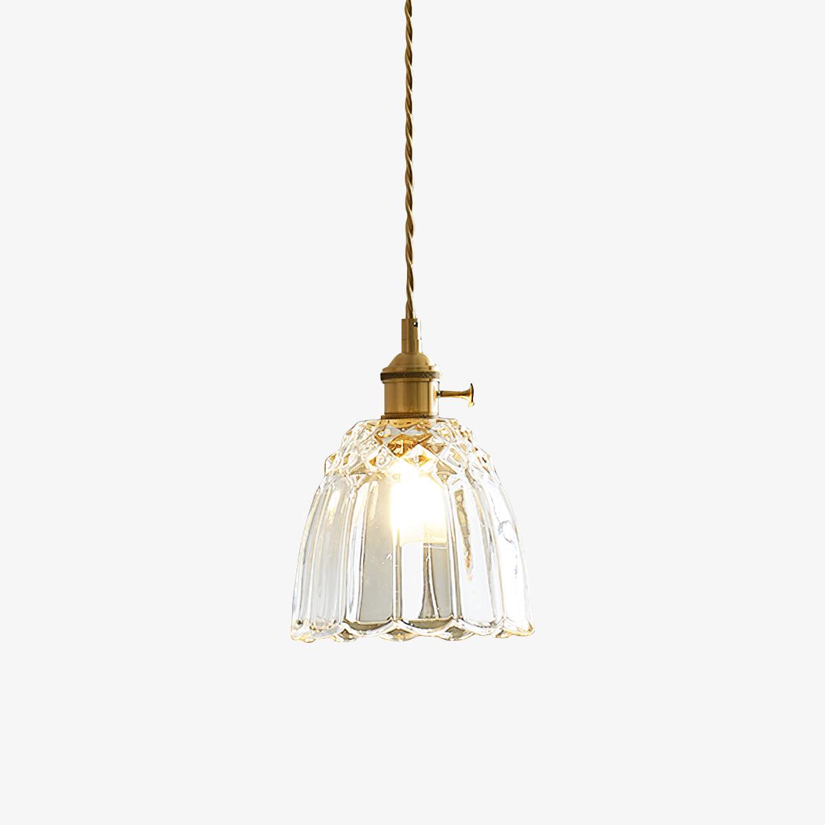 Rustoria | Lampe Suspendue – Style cottage verre soufflé ajustable