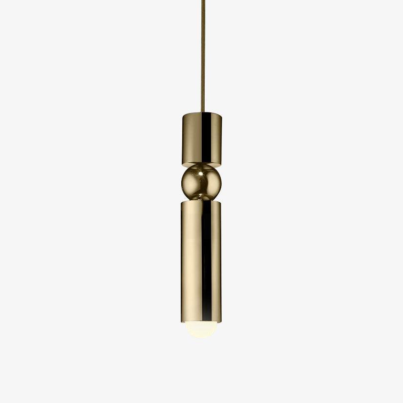 Auréon | Lustre Cylindrique – Élégance dorée et design moderne