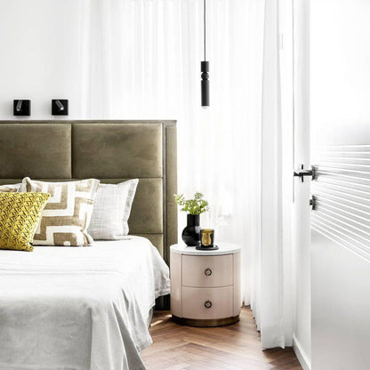 Auréon | Lustre Cylindrique – Élégance dorée et design moderne