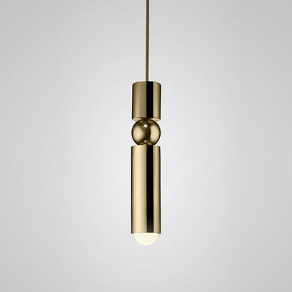 Auréon | Lustre Cylindrique – Élégance dorée et design moderne