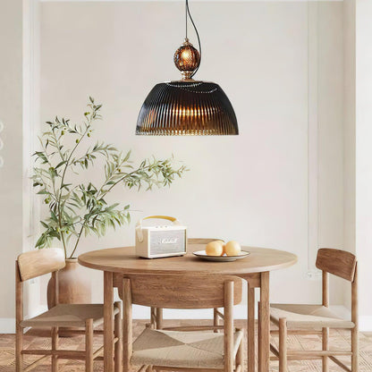 Évolisse | Lampe Suspendue en Verre – Dégradé vert rétro élégant