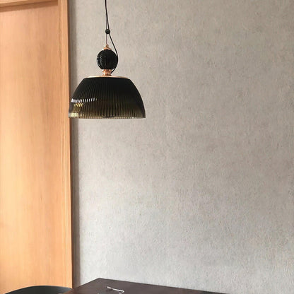 Évolisse | Lampe Suspendue en Verre – Dégradé vert rétro élégant