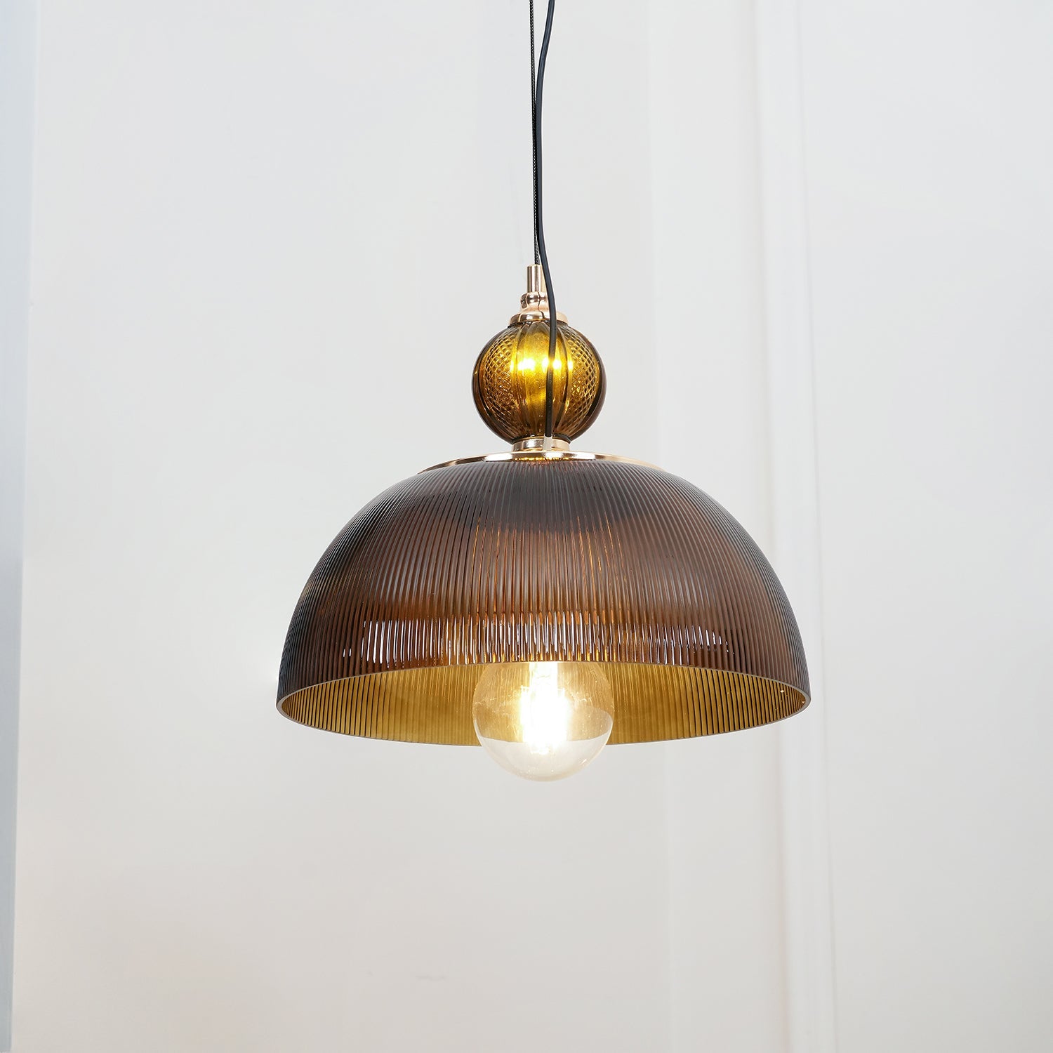 Évolisse | Lampe Suspendue en Verre – Dégradé vert rétro élégant