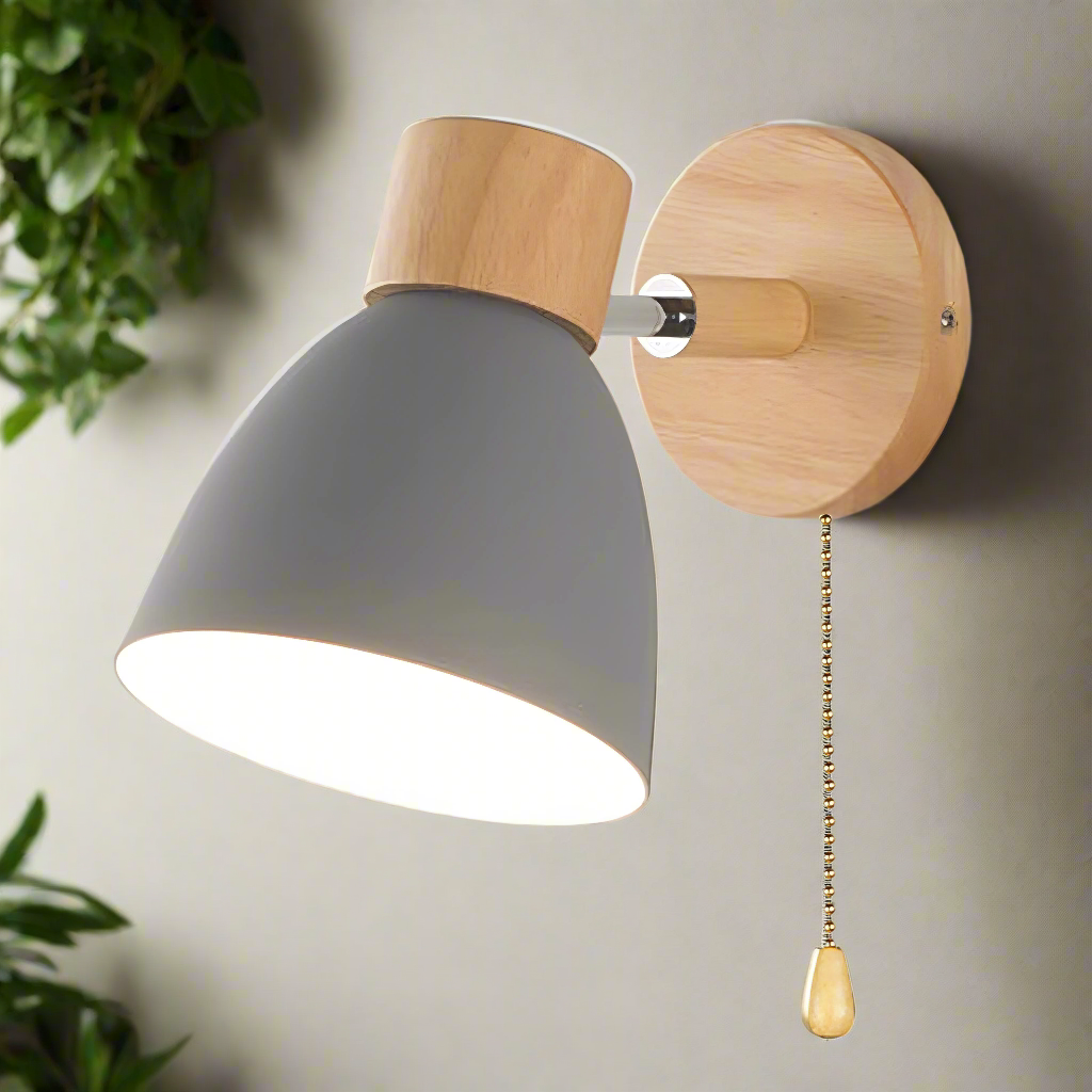 Luméva | Applique Murale – Élégance Scandinave et Bois Suspendu