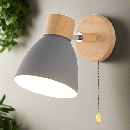 Luméva | Applique Murale – Élégance Scandinave et Bois Suspendu