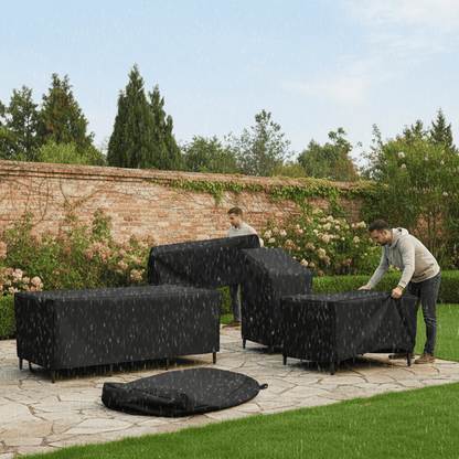 Jardinex - Housse De Protection Pour Mobilier De Jardin Noir
