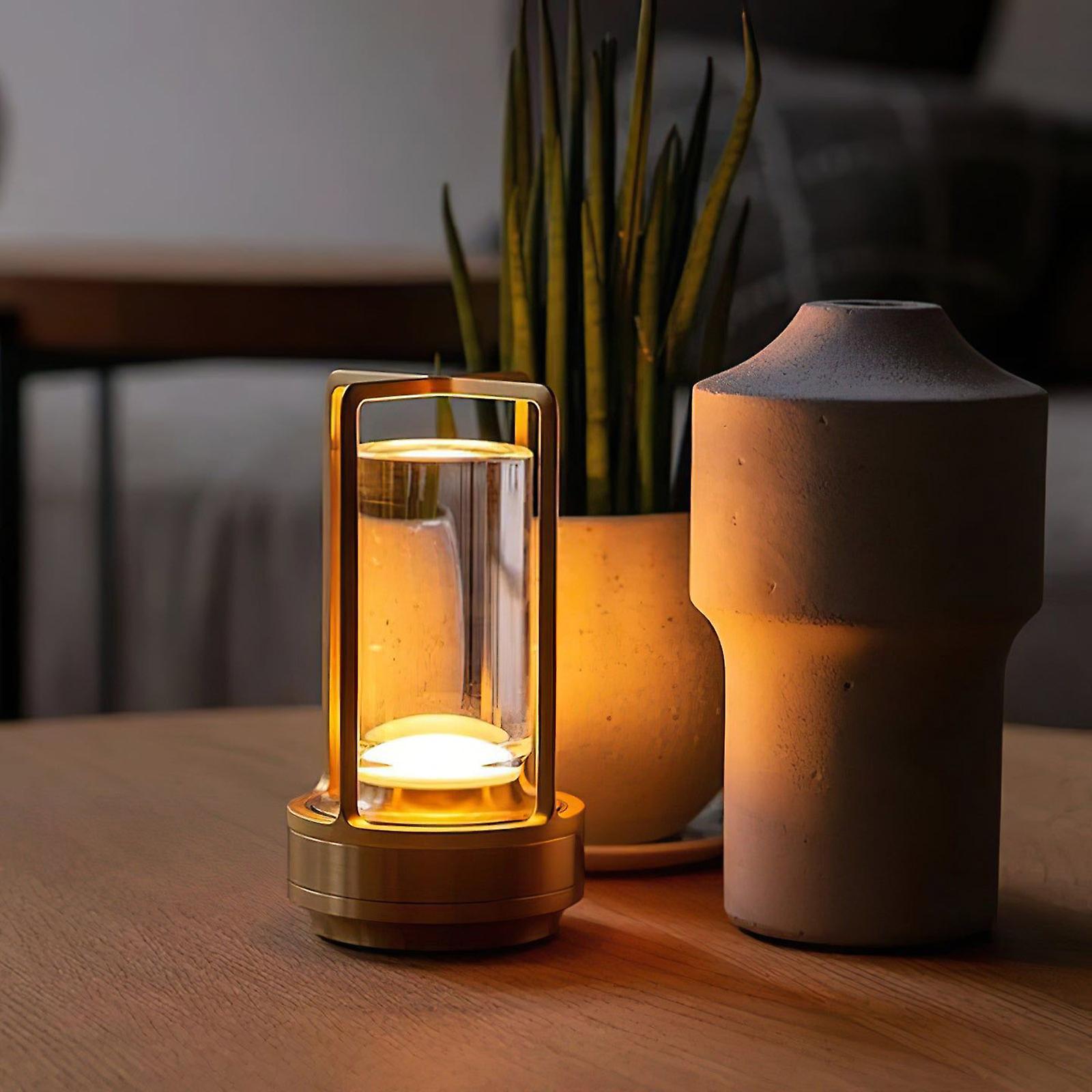 Lampe d'Extérieur Étanche avec Capteur Tactile et Éclairage Ambiant Réglable - Luminaire Extérieur Cylindrique en Cristal 3