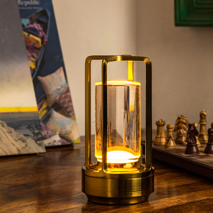 Lampe d'Extérieur Étanche avec Capteur Tactile et Éclairage Ambiant Réglable - Luminaire Extérieur Cylindrique en Cristal 4