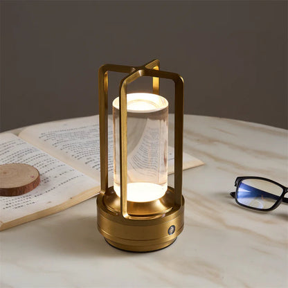 Lampe d'Extérieur Étanche avec Capteur Tactile et Éclairage Ambiant Réglable - Luminaire Extérieur Cylindrique en Cristal 8