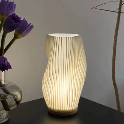 Lampe de Chevet Dimmable Wavecrest avec Abat-jour en Métal et USB – Design Contemporain et Éclairage Ajustable 4