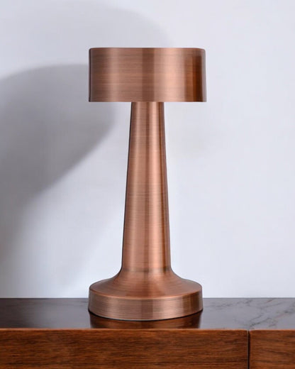 Lampe de Table Rechargeable LED Dimmable en Acier Inoxydable Doré – Design Moderne et Tactile 6