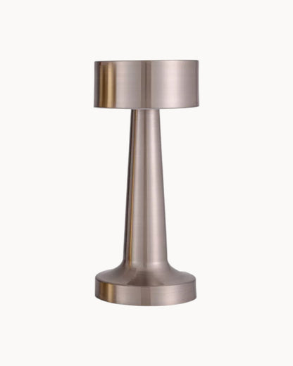 Lampe de Table Rechargeable LED Dimmable en Acier Inoxydable Doré – Design Moderne et Tactile 8