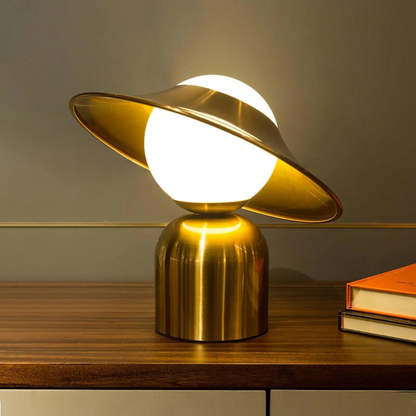 Lampe de Table Rétro avec Luminosité Ajustable en Métal et Verre – Éclairage Élégant pour Intérieur, Hauteur 40 cm 2