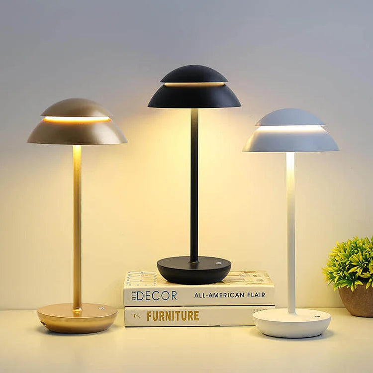 Lampe de Table Sans Fil Dimmable en Aluminium – Lampe Rechargeable au Design Scandinave Élégant, Autonomie 12-16 Heures 2