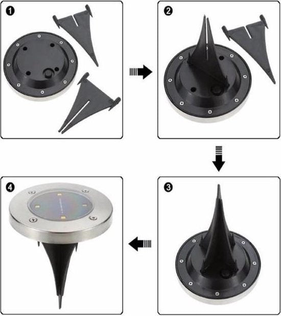Lampes de Jardin Solaires LED Étanches IP65 avec Fonction Automatique et Batterie Li-Ion 600mAh 5