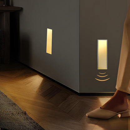 Lumenca - Applique Encastrée LED Minimaliste À Détecteur Blanc Chaud Rectangulaire Détecteur De Mouvement