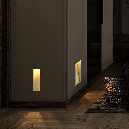 Lumenca - Applique Encastrée LED Minimaliste À Détecteur Blanc Chaud Rectangulaire