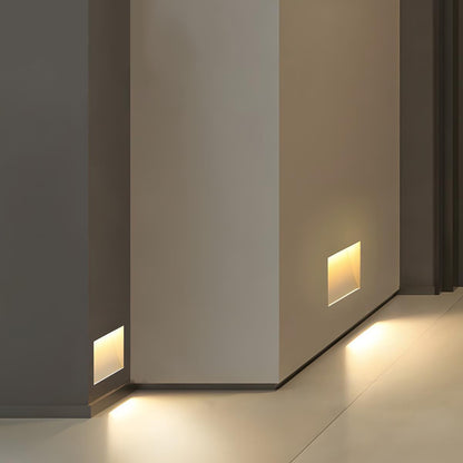Lumenca - Applique Encastrée LED Minimaliste À Détecteur Blanc Chaud Carré