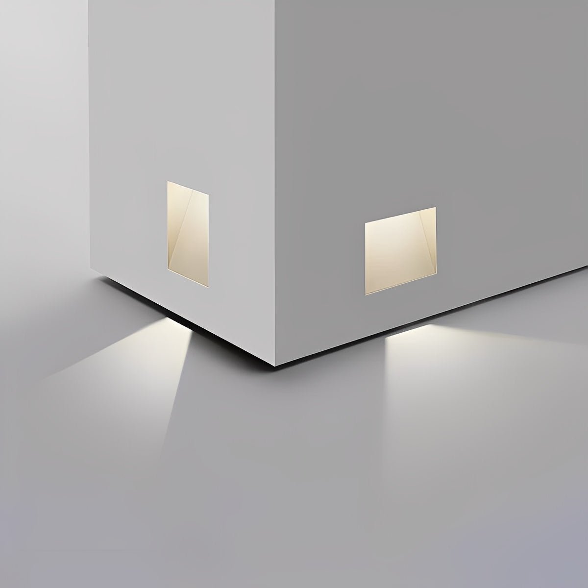 Lumenca - Applique Encastrée LED Minimaliste À Détecteur Blanc Neutre Carré