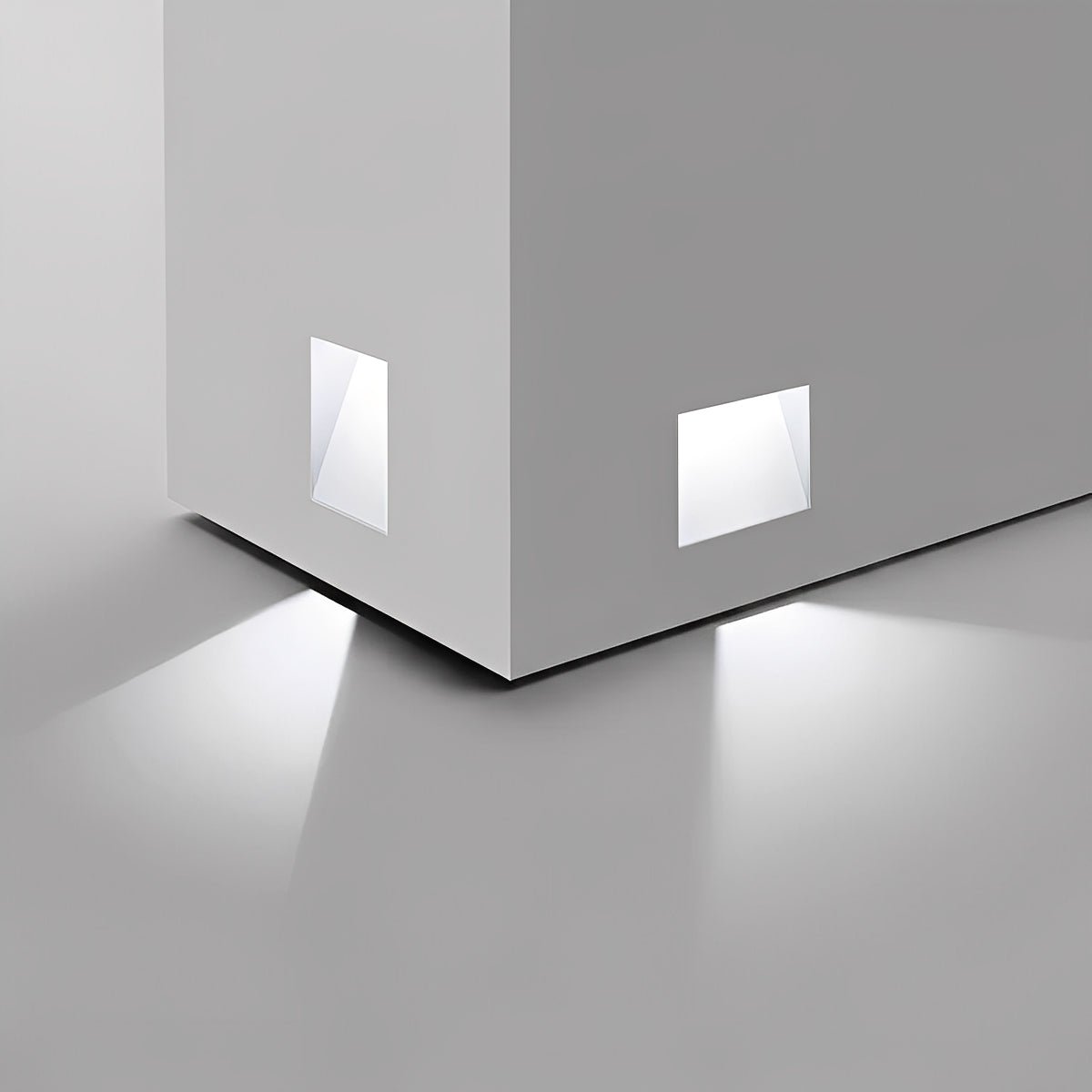 Lumenca - Applique Encastrée LED Minimaliste À Détecteur Blanc Froid Carré
