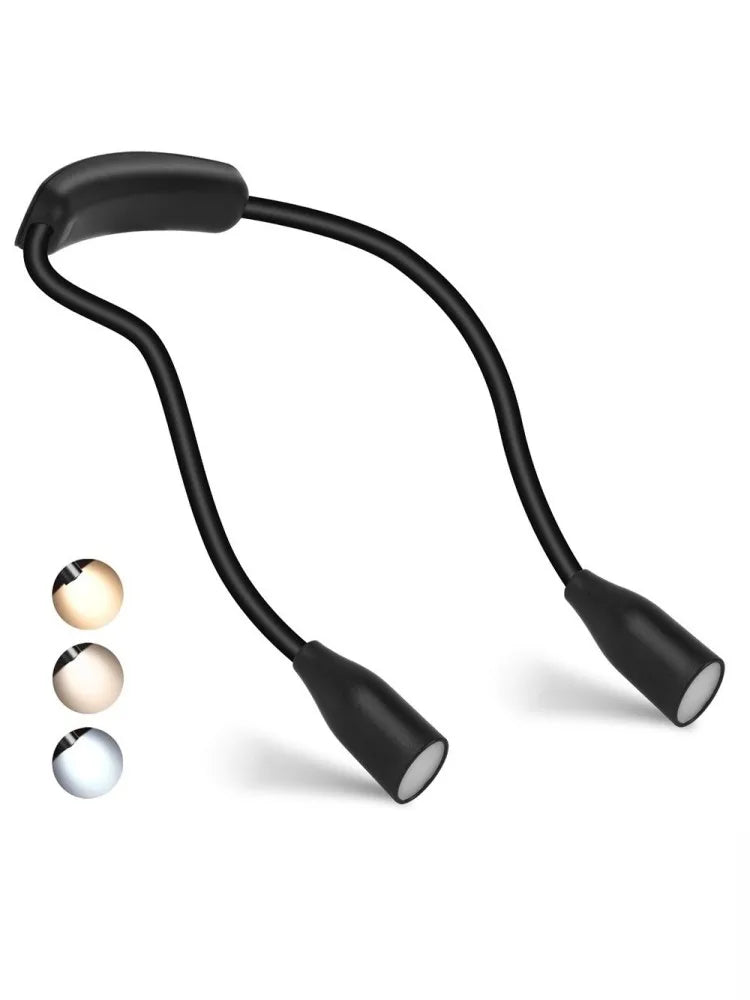 Lumicollis - Lampe LED Flexible Portée Au Cou Noir
