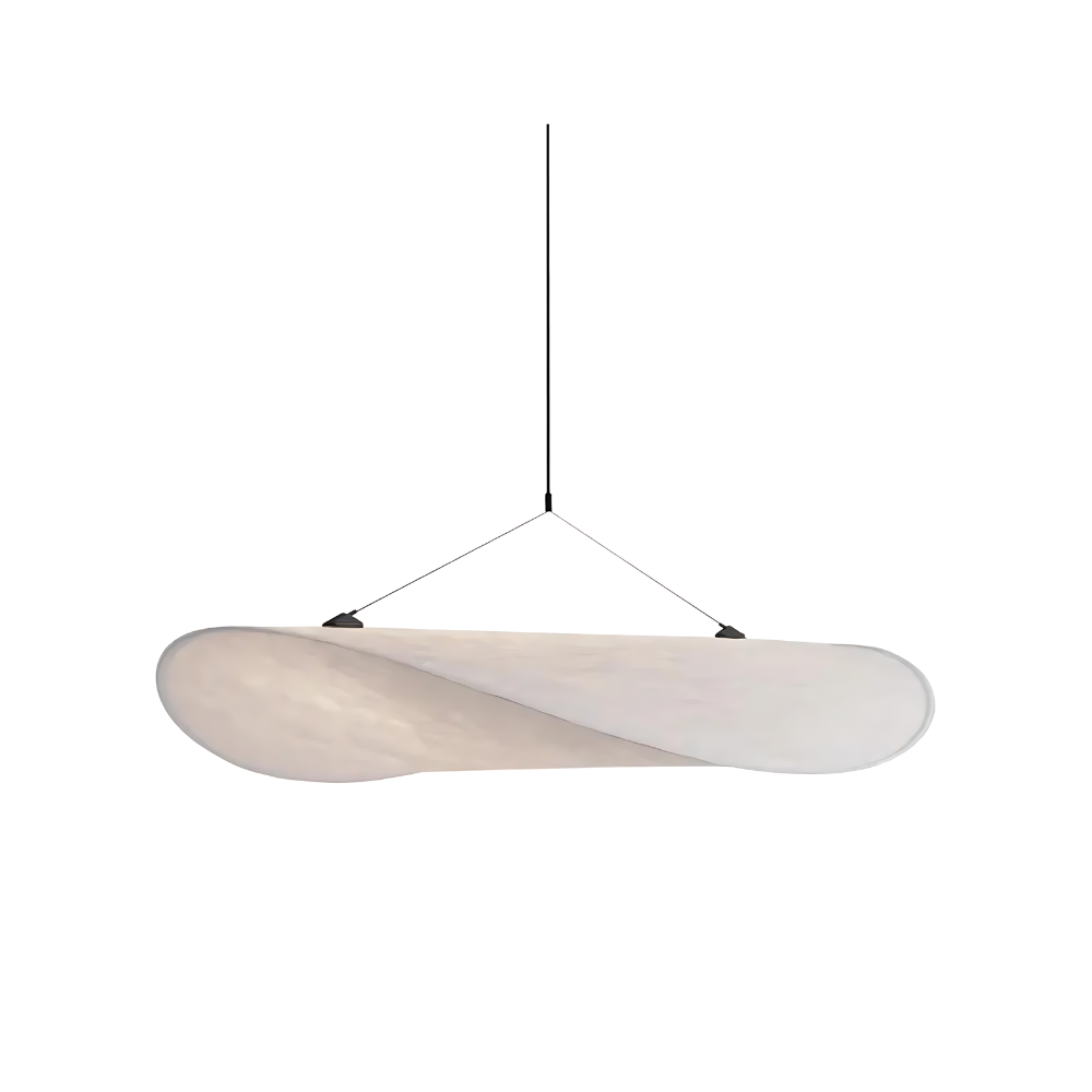 Lustre Japandi en Soie Suspendu pour Salon et Chambre – Éclairage Élégant et Créatif, Design Boho, Hauteur Réglable 0