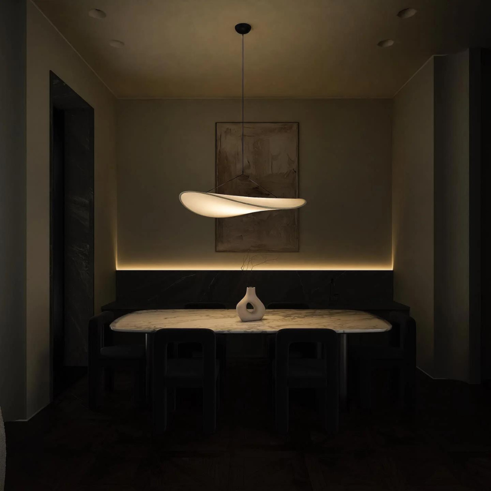 Lustre Japandi en Soie Suspendu pour Salon et Chambre – Éclairage Élégant et Créatif, Design Boho, Hauteur Réglable 3